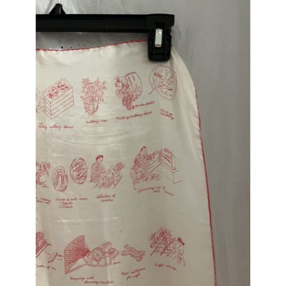 Vintage International Silk Association Made In Japan Silk Handkerchief Red White - Picture 5 of 9